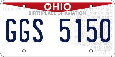 OH license plate GGS5150