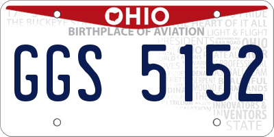 OH license plate GGS5152