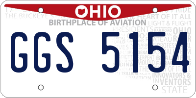 OH license plate GGS5154