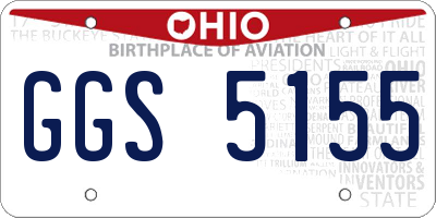 OH license plate GGS5155