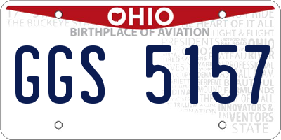 OH license plate GGS5157