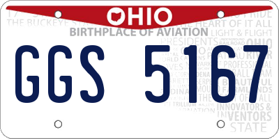 OH license plate GGS5167