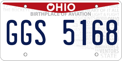 OH license plate GGS5168