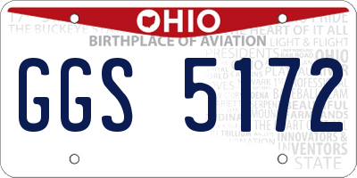 OH license plate GGS5172