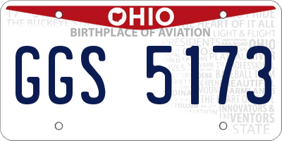 OH license plate GGS5173