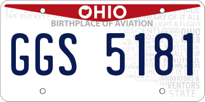 OH license plate GGS5181