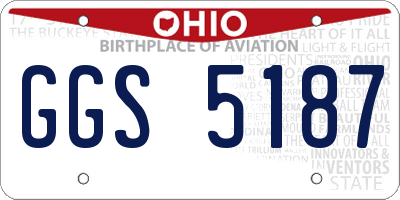 OH license plate GGS5187