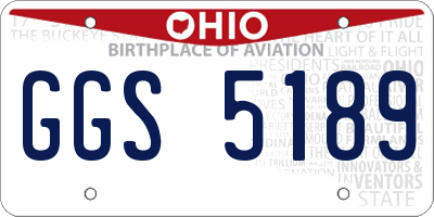 OH license plate GGS5189