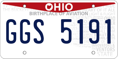 OH license plate GGS5191