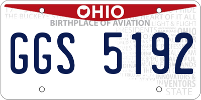 OH license plate GGS5192