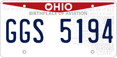 OH license plate GGS5194