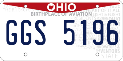 OH license plate GGS5196