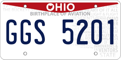 OH license plate GGS5201