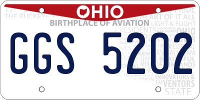 OH license plate GGS5202