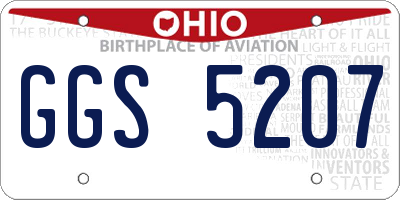 OH license plate GGS5207