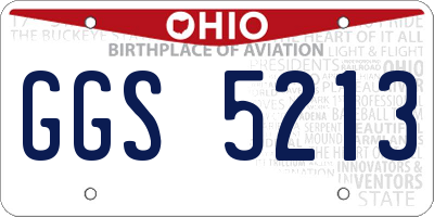 OH license plate GGS5213