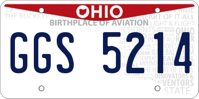 OH license plate GGS5214