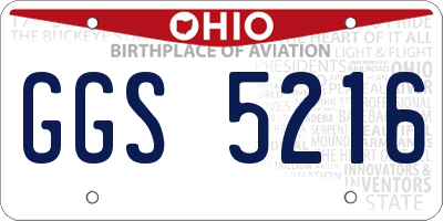 OH license plate GGS5216