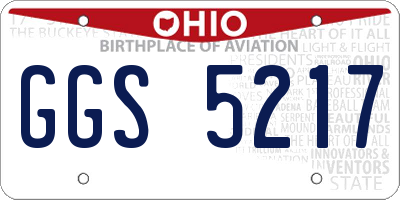 OH license plate GGS5217