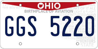 OH license plate GGS5220