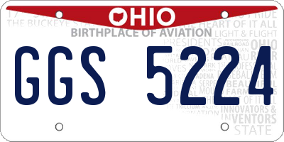 OH license plate GGS5224