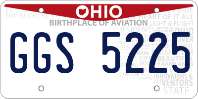 OH license plate GGS5225