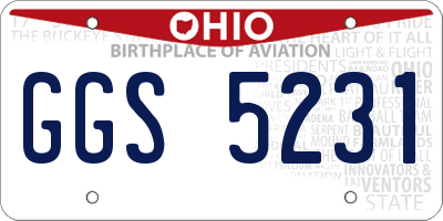 OH license plate GGS5231