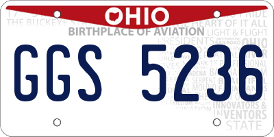 OH license plate GGS5236