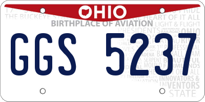 OH license plate GGS5237