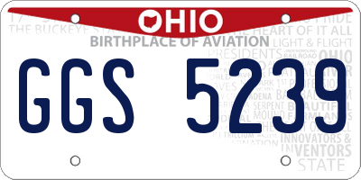 OH license plate GGS5239