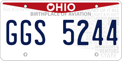 OH license plate GGS5244