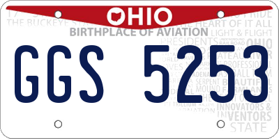 OH license plate GGS5253