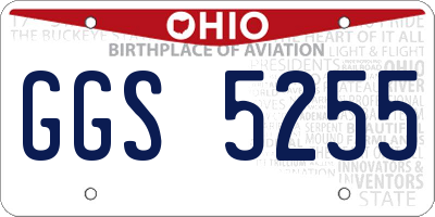 OH license plate GGS5255