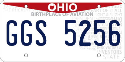 OH license plate GGS5256