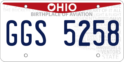 OH license plate GGS5258