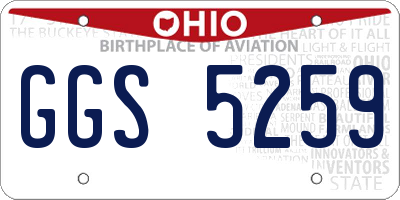 OH license plate GGS5259