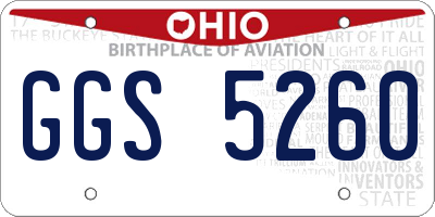 OH license plate GGS5260