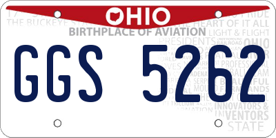 OH license plate GGS5262