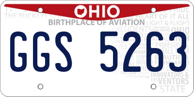 OH license plate GGS5263