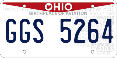 OH license plate GGS5264