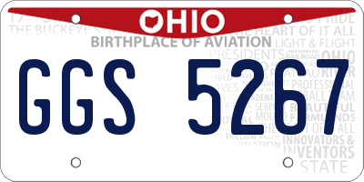 OH license plate GGS5267