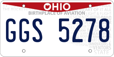 OH license plate GGS5278