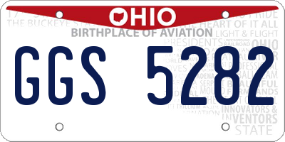 OH license plate GGS5282
