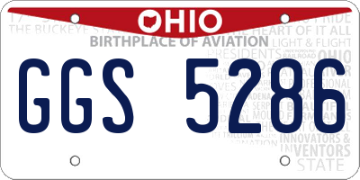 OH license plate GGS5286
