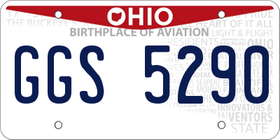 OH license plate GGS5290