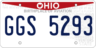 OH license plate GGS5293