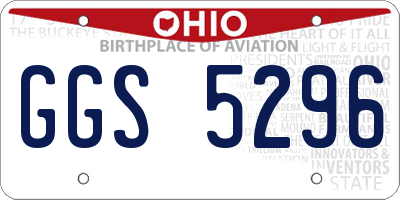 OH license plate GGS5296