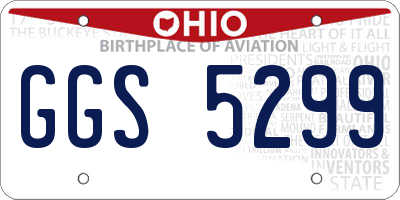 OH license plate GGS5299