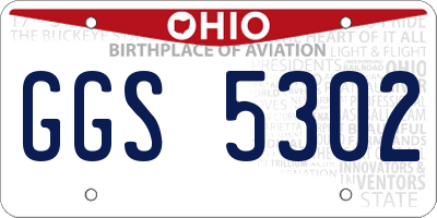 OH license plate GGS5302