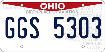 OH license plate GGS5303